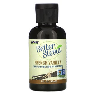 NOW Foods, Better Stevia, kalorienfreier flüssiger Süßstoff, französische Vanille, 59 ml (2 fl. oz.)