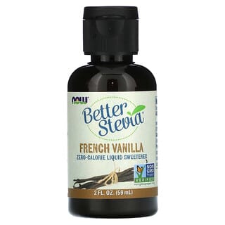 NOW Foods, Adoçante Líquido Better Stevia, Baunilha Francesa, 2 fl oz (59 ml)