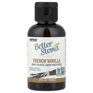 NOW Foods, Better Stevia®, Zero-Calorie Liquid Sweetener, French Vanilla, 2 fl oz (59 ml)