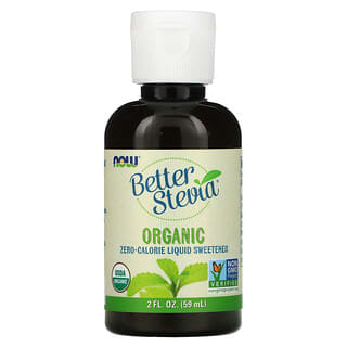 NOW Foods, Organic Better Stevia, нулькалорійний рідкий підсолоджувач, 2 рідких унції (59 мл)
