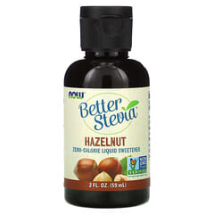 NOW Foods, Better Stevia, Zero-Calorie Liquid Sweetener, Hazelnut, 2 fl oz (59 ml)