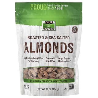 NOW Foods, Real Food, Roasted & Sea Salted Almonds, 16 oz (454 g)