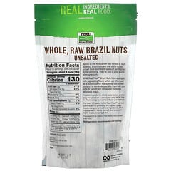 NOW Foods, Real Food, Raw Brazil Nuts, Whole, Unsalted, 12 oz (340 g)