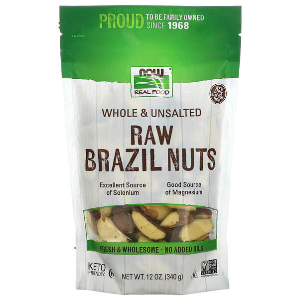 NOW Foods, Real Food, Raw Brazil Nuts, rohe Paranüsse, ungesalzen, 340 g (12 oz.)