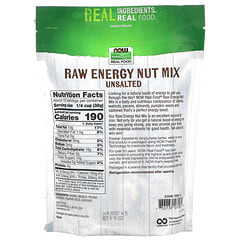 NOW Foods, Сырая энергетическая смесь орехов Real Food, без соли, 16 унций (454 г)