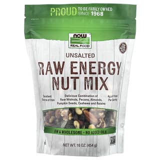 NOW Foods, Real Food, Raw Energy Nut Mix, Unsalted, 16 oz (454 g)