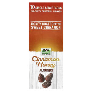NOW Foods, Cinnamon Honey Almonds, Zimt-Honig-Mandeln, 10 Einzelportionspackungen, 35 g (1,25 oz.) Päckchen