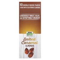 NOW Foods, Salted Caramel Almonds, gesalzene Karamell-Mandeln, 10 Einzelportionspackungen, je 35 g (1,25 oz.).