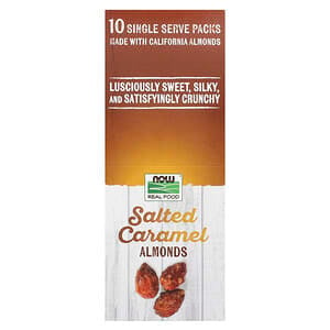 NOW Foods, Salted Caramel Almonds, 10 Single Serve Packs, 1.25 oz (35 g) Each'