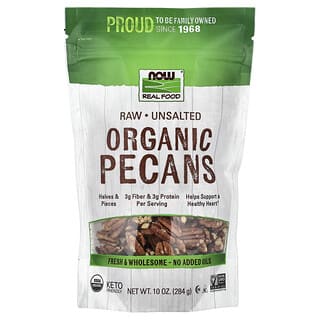 NOW Foods, Noci pecan crude biologiche, non salate, 284 g