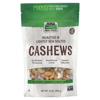 NOW Foods, Real Food, Cashews, Roasted & Lightly Sea Salted, 10 oz (284 g)