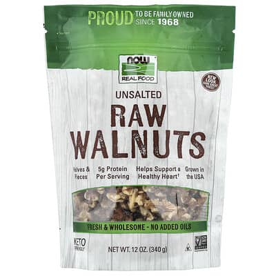 NOW Foods Real Food Raw Walnuts bag
