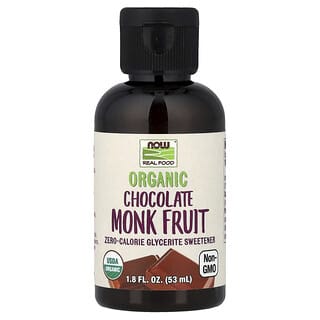 NOW Foods, Real Food, органический архат, низкокалорийный глицеритовый подсластитель, шоколад, 53 мл (1,8 жидк. унции)