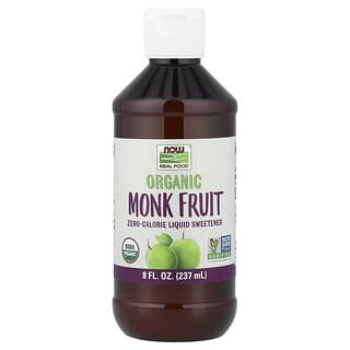 NOW Foods, Real Food（リアルフード）、オーガニック羅漢果、ゼロカロリー液状甘味料、237ml（8液量オンス）