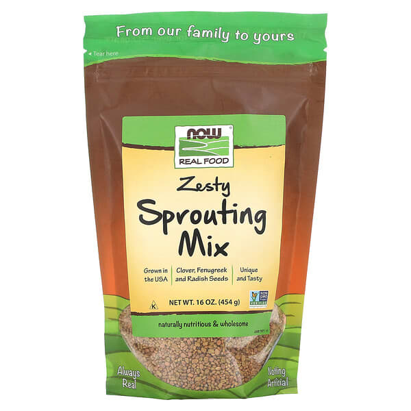 NOW Foods, Real Food, Zesty Sprouting Mix, 16 oz (454 g)