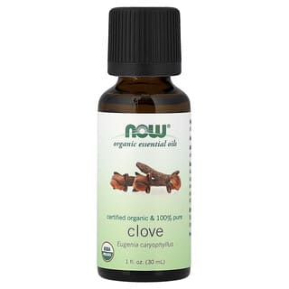 NOW Foods, 유기농 에센셜 오일, 클로브, 1 fl oz (30 ml)