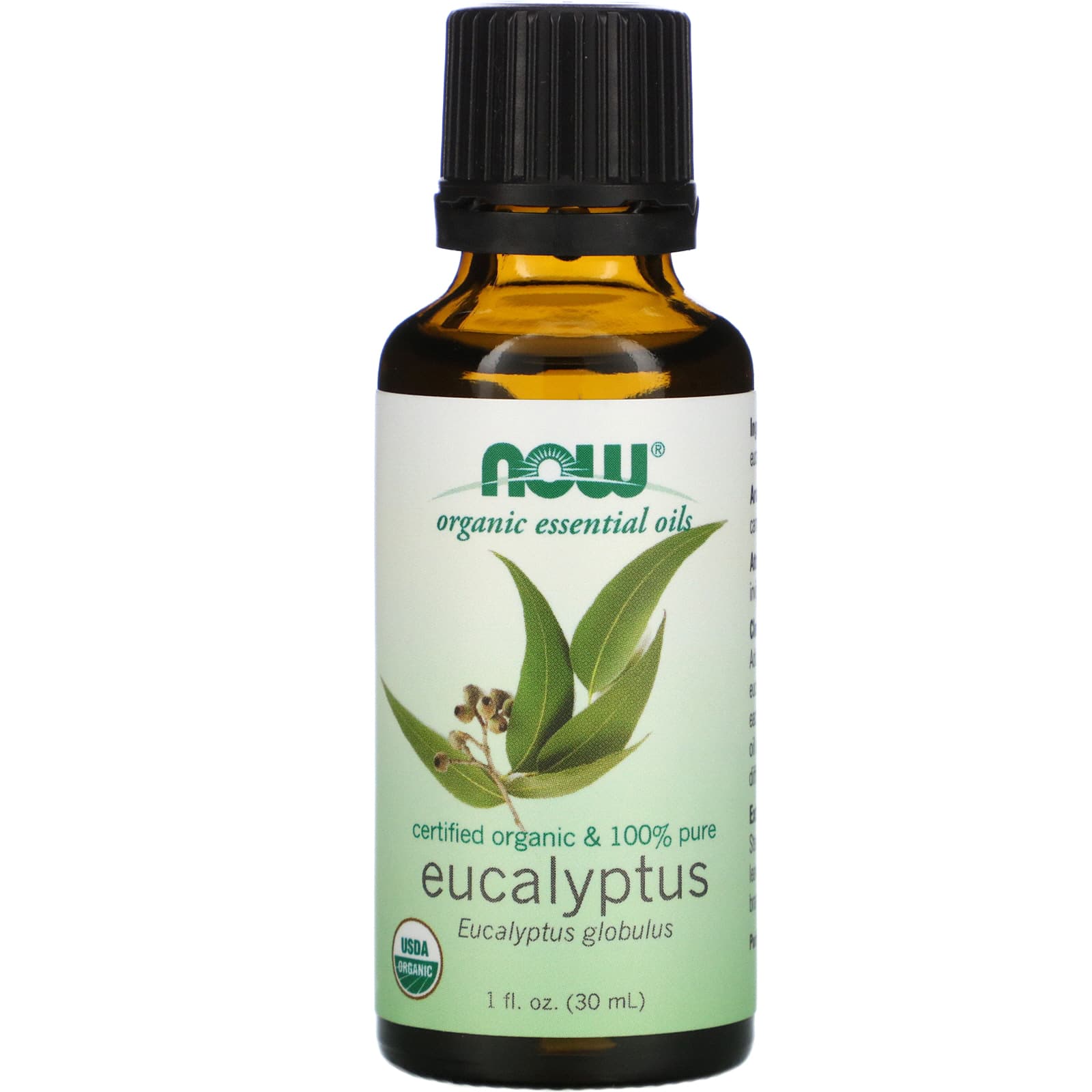 NOW Foods, Organic Essential Oils, Eucalyptus, 1 fl oz (30 ml)