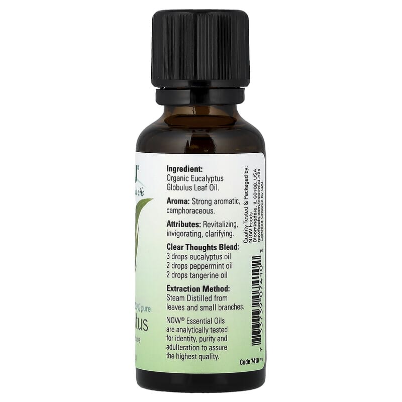 ユーカリオイル, 認証オーガニック, 1液量オンス (30 ml)