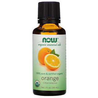 NOW Foods, Aceites esenciales orgánicos, Naranja, 30 ml (1 oz. Líq.)