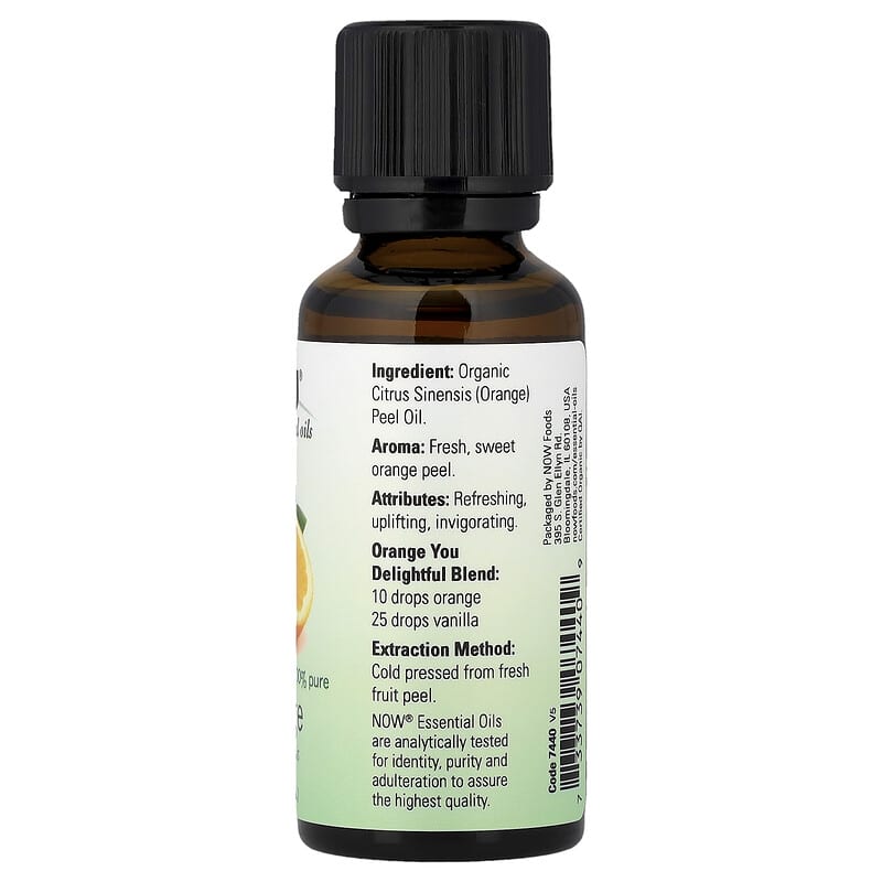 オーガニックエッセンシャルオイル, オレンジ, 1 fl oz (30 ml)