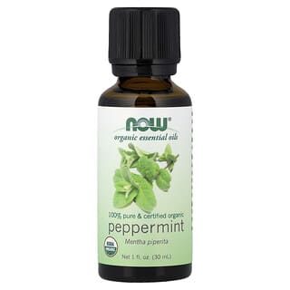 NOW Foods, Organic Essential Oils, Peppermint, 1 fl oz (30ml)