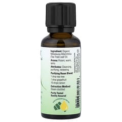 オーガニックエッセンシャルオイル, ティーツリー 1 液量オンス (30 ml)
