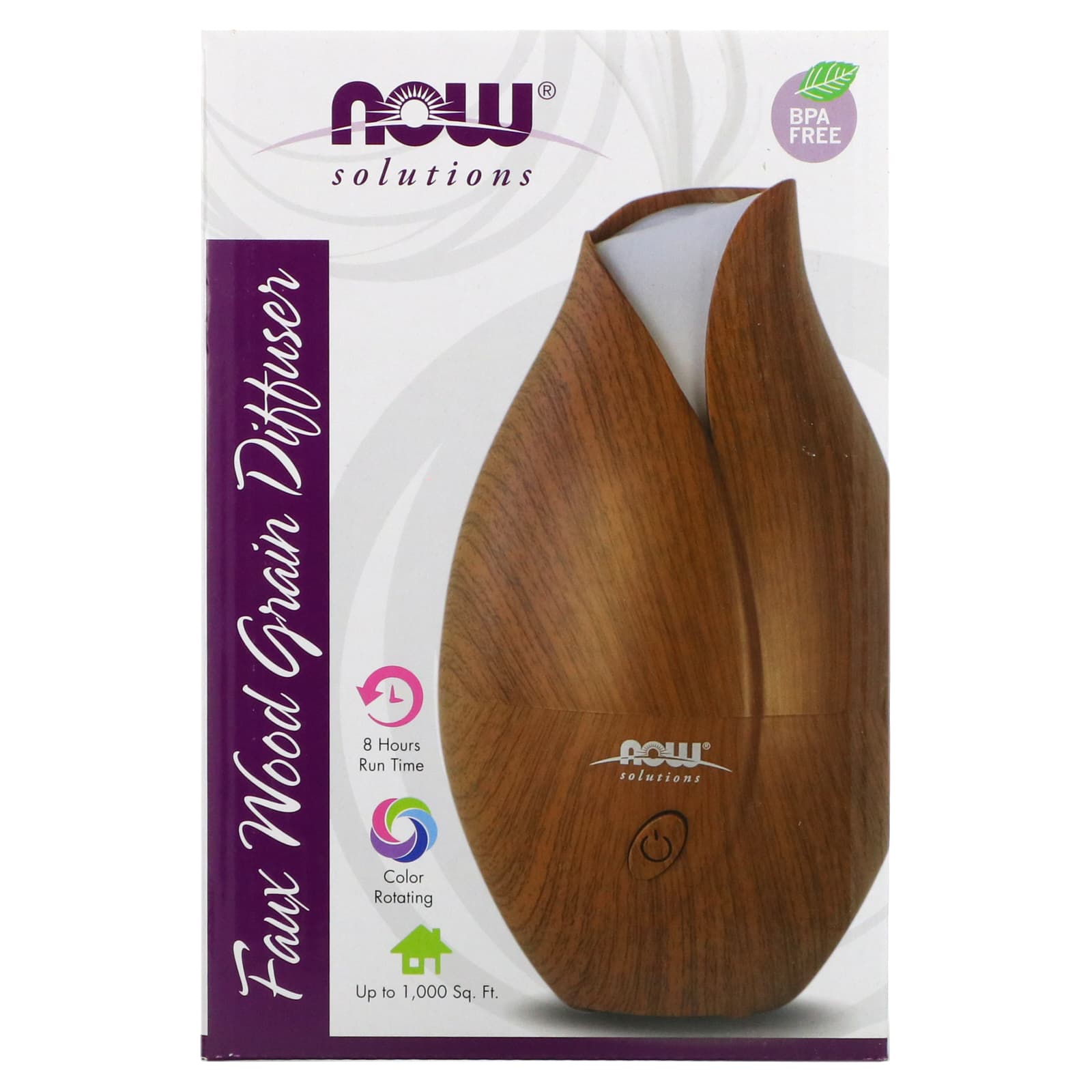 Now Foods Solutions Aromatherapy Wooden Ultrasonic Oil Diffuser 