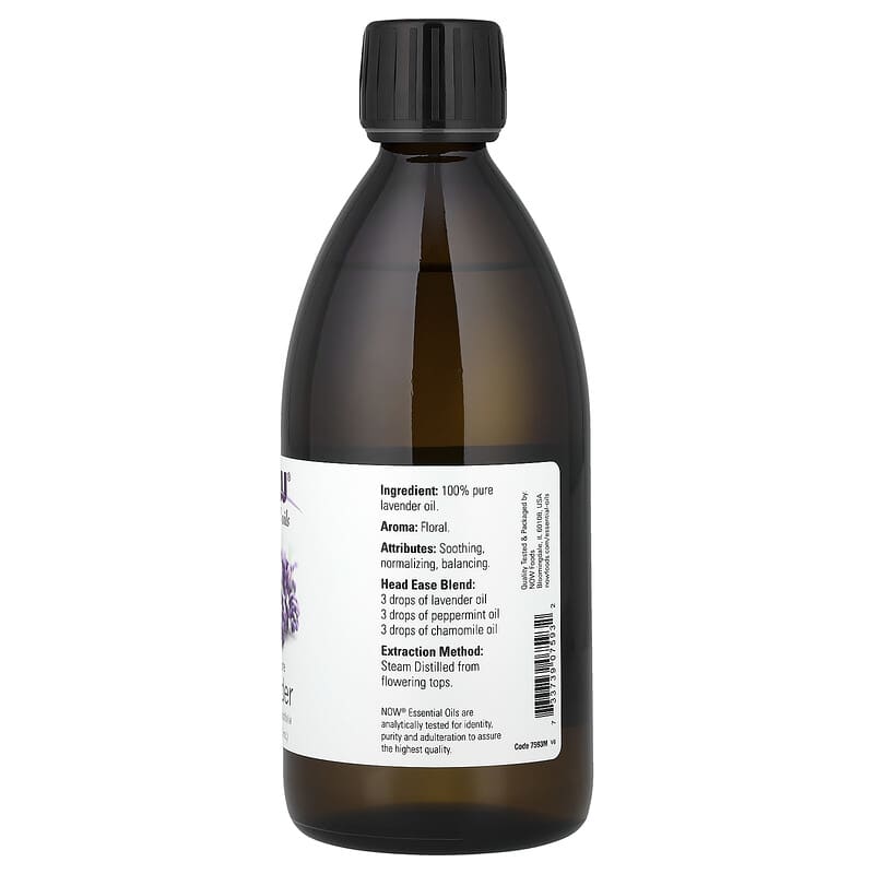 NOW Foods 100%ラベンダー エッセンシャルオイル473ml エッセンシャルオイル、 100%天然ラベンダー、 16液量オンス (473 ml)