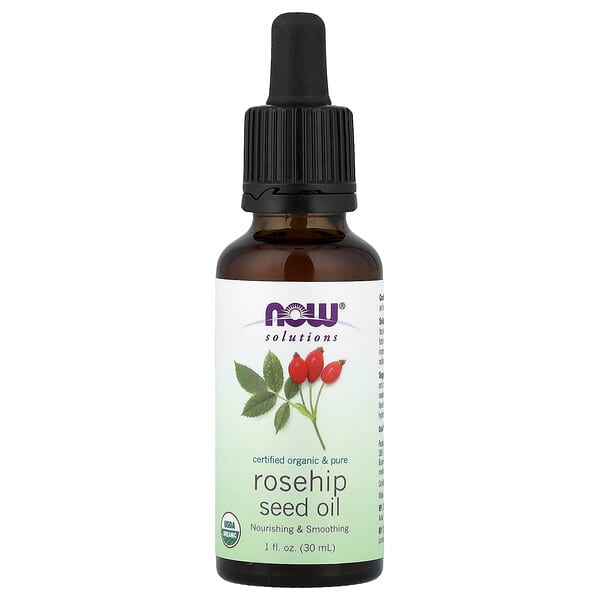 NOW Foods, Solutions, Aceite de semilla de rosa mosqueta orgánico y puro certificado, 30 ml (1 oz. líq.)