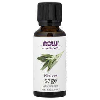 NOW Foods, 에센셜 오일, 세이지, 1 fl oz (30 ml)