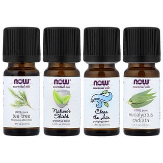 NOW Foods, Solutions, Seasonal Changes, Balancing Essential Oils Kit, 4 Bottles, 1/3 fl oz (10 ml) Each