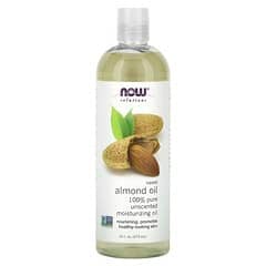 NOW Foods, Sweet Almond Oil, 100% Pure Moisturizing Oil, Unscented, 16 fl oz (473 ml)