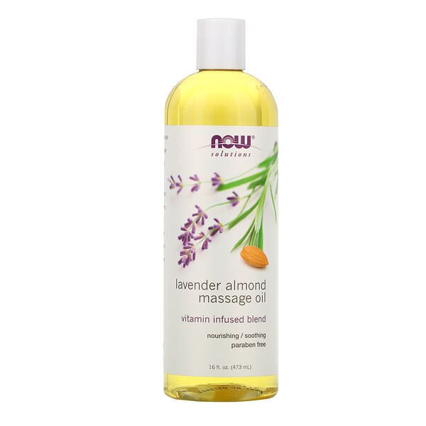 NOW Foods‏, פתרונות, שמן עיסוי שקדים לבנדר, 473 מ"ל