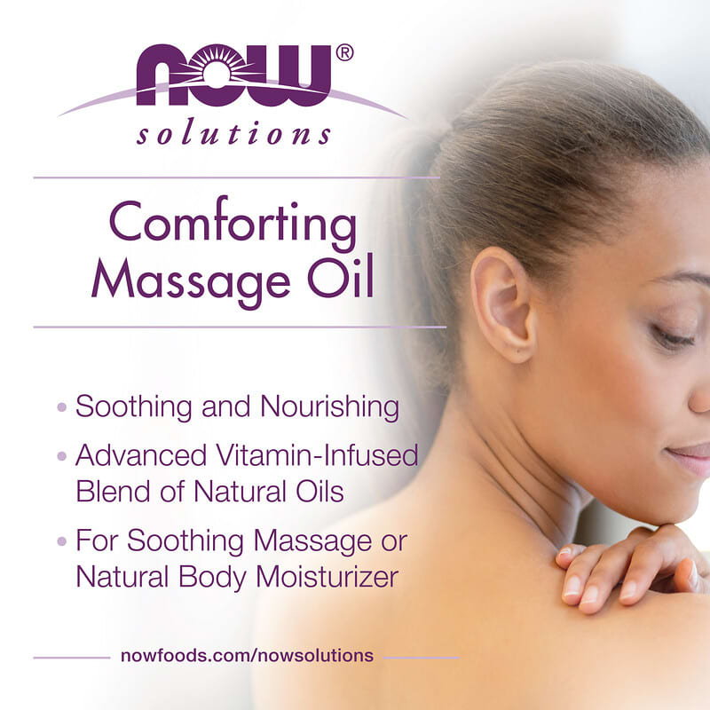 NOW Foods, Solutions, Huile de massage réconfortante, 473 ml