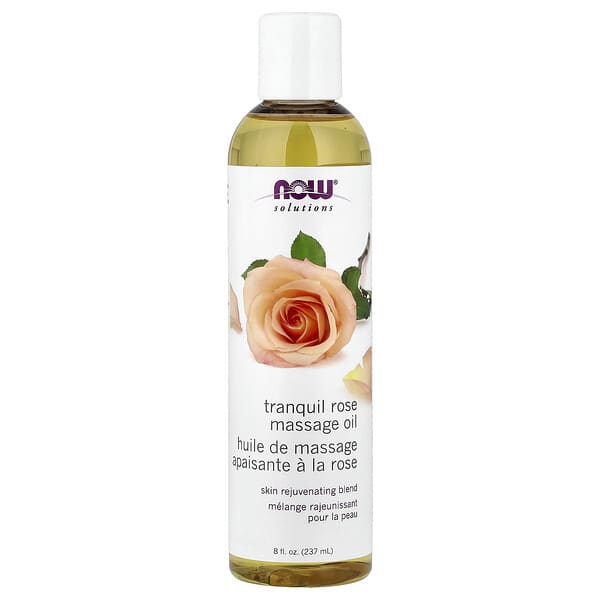 NOW Foods, Solutions, 트랜퀼 로즈 마사지 오일, 237ml (8fl oz)