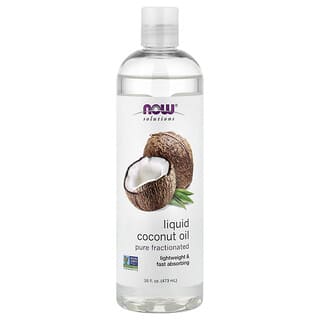 NOW Foods, Solutions, Liquid Coconut Oil, Pure Fractionated, 16 fl oz (473 ml)