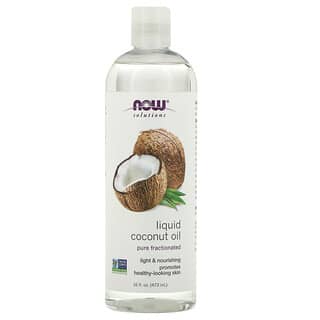 NOW Foods, Aceite líquido de coco puro fraccionado, 16 fl oz (473 ml)