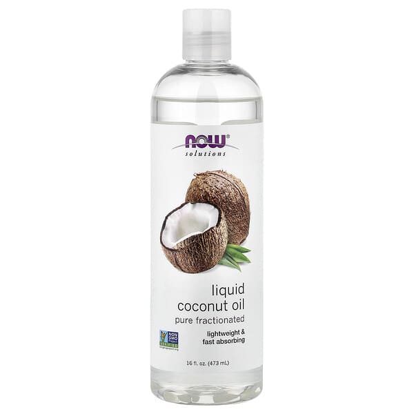 NOW Foods, Solutions, 액상 코코넛오일, 순수 분획, 473ml(16 fl oz)