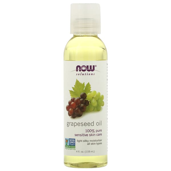 NOW Foods‏, Solutions, שמן זרעי ענבים, 118 מ"ל (4 fl oz)
