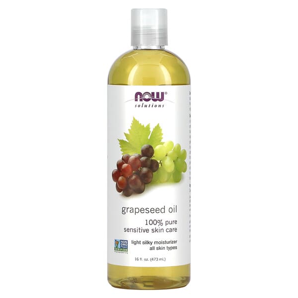 NOW Foods, Solutions, huile de pépins de raisin, 16 fl oz (473 ml)