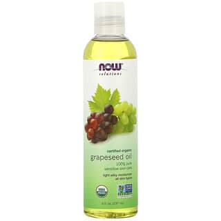 NOW Foods, Solutions, Aceite de semilla de uva orgánica, 237 ml (8 oz. Líq.)