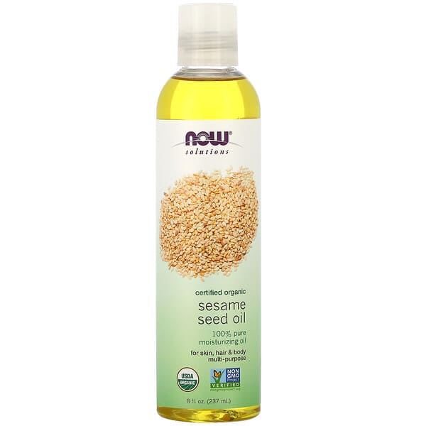 Now Foods, Now Solutions（ナウソリューションズ）、セサミシードオイル、認定オーガニック、237ml（8液量オンス）