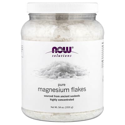 NOW Foods, Solutions, Pure Magnesium Flakes, 54 oz (1,531 g)