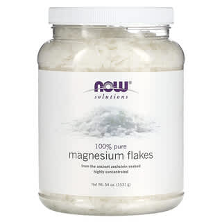 NOW Foods, Solutions, Magnesium Flakes, 100% Pure, 54 oz (1531 g)