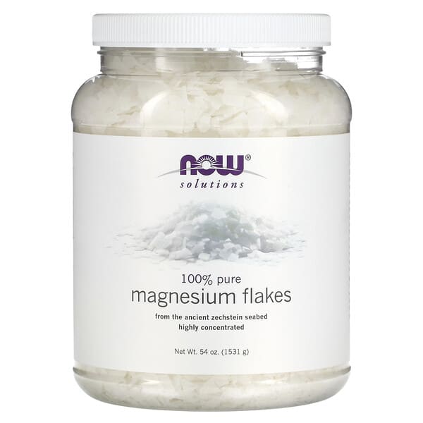 NOW Foods, Solutions, 100% Pure Magnesium Flakes, 54 oz (1531 g)