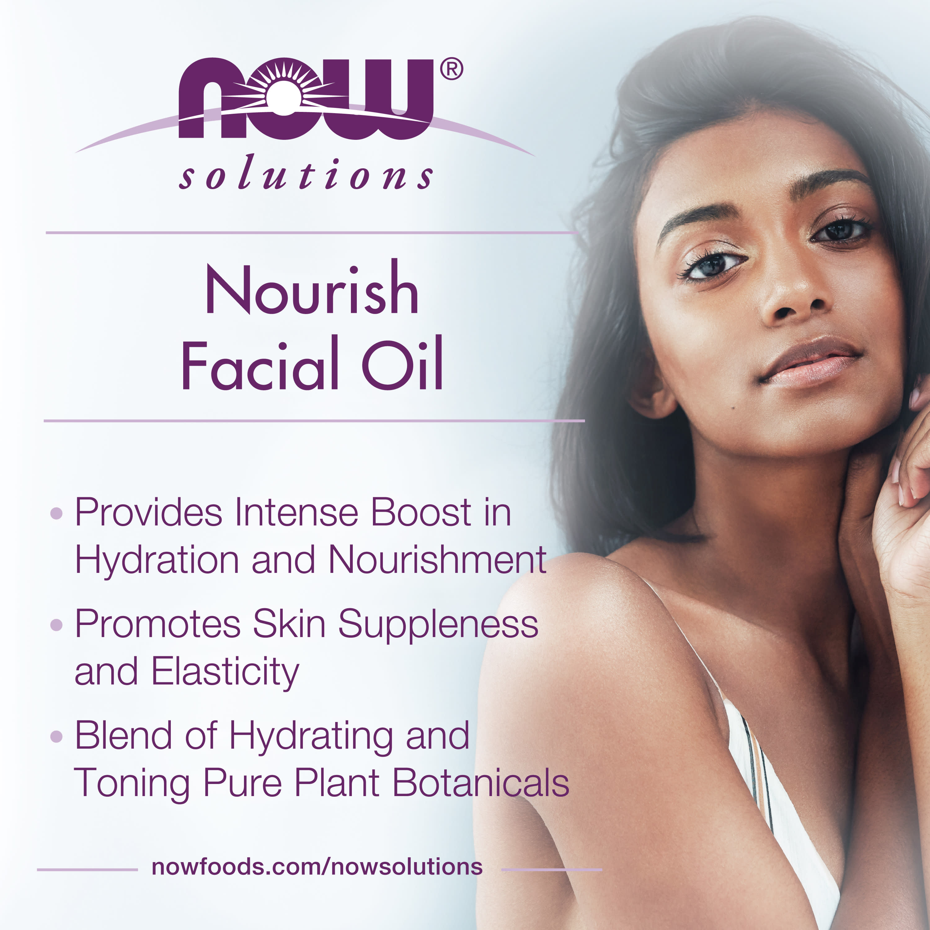 NOW Foods, Solutions, Facial Oil, Nourish, 1 fl oz (30 ml)