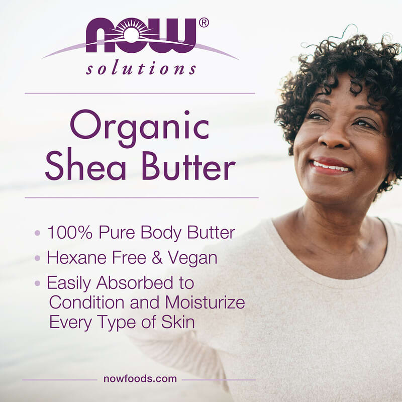 NOW Solutions Bio Sheabutter – Zertifizierte Bio-Pflege Für Trockene Haut, 85 Ml Reisegröße