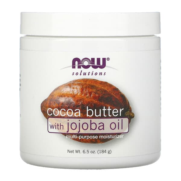 NOW Foods, Solutions, Cocoa Butter with Jojoba Oil, 6.5 oz (184 g)