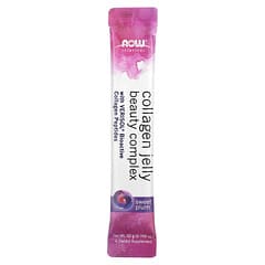 NOW Foods, Solutions, Collagen Jelly Beauty Complex, Sweet Plum, 10 Jelly Sticks, 0.705 oz (20 g) Each