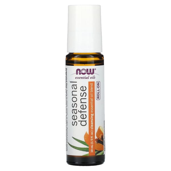 Now Foods, エッセンシャルオイル、シーズナルディフェンスロールオン、10ml（1/3液量オンス）